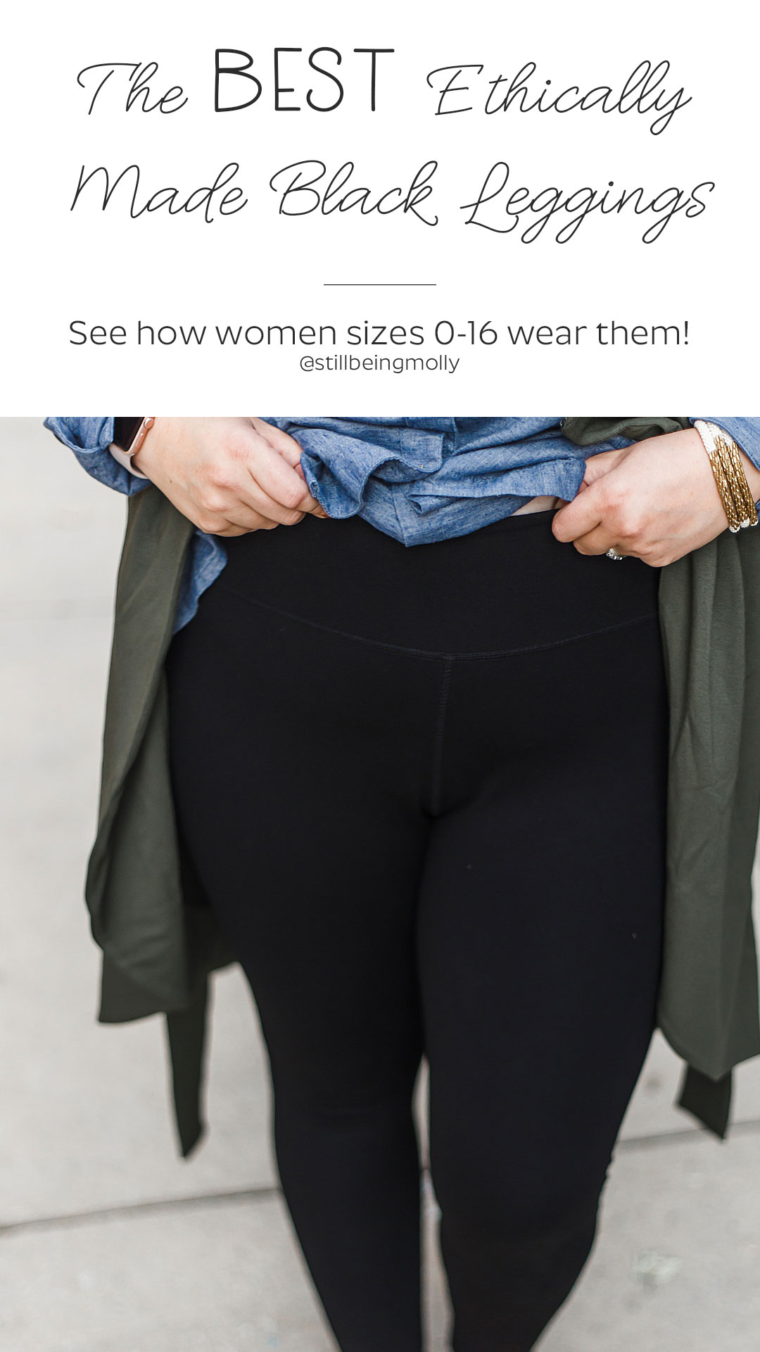 The BEST Ethically Made Black Leggings - See how women size 0-16 wear them! | Fair Trade Black Leggings from Sseko Designs